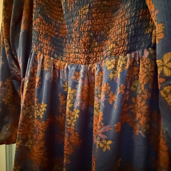 Skies Are Blue Autumn Floral Maxi Dress - Picture 6 of 7